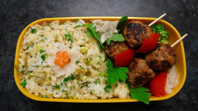 Garden Green Rice & Meatballs